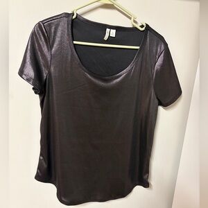 Metallic Black Women's Top Size Large